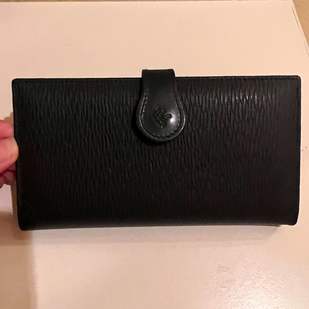 Vintage Mulberry England Black leather wallet